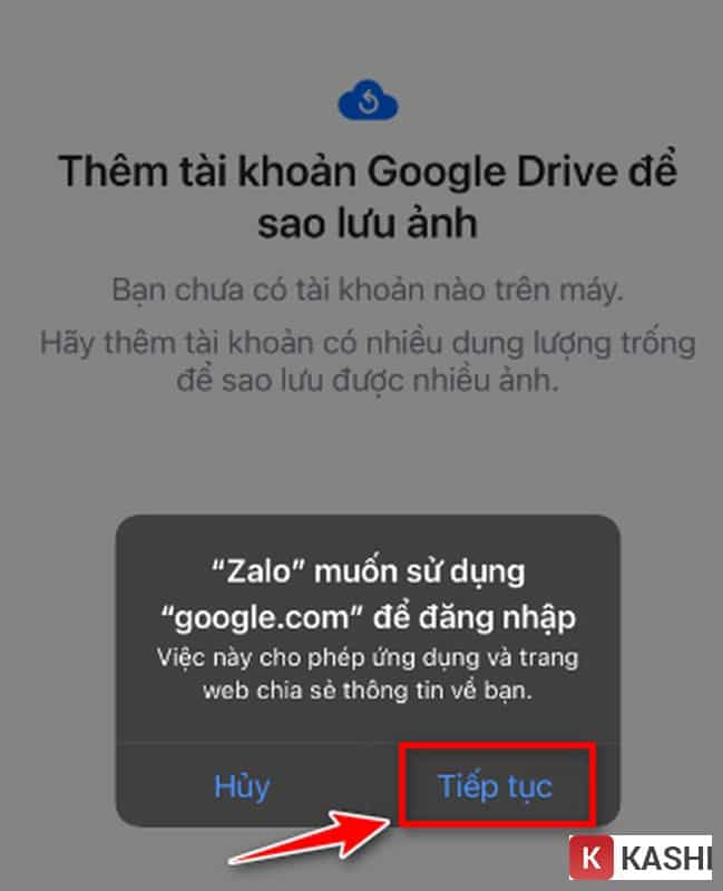 Thêm Google Drive