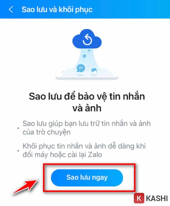 Sao lưu Zalo