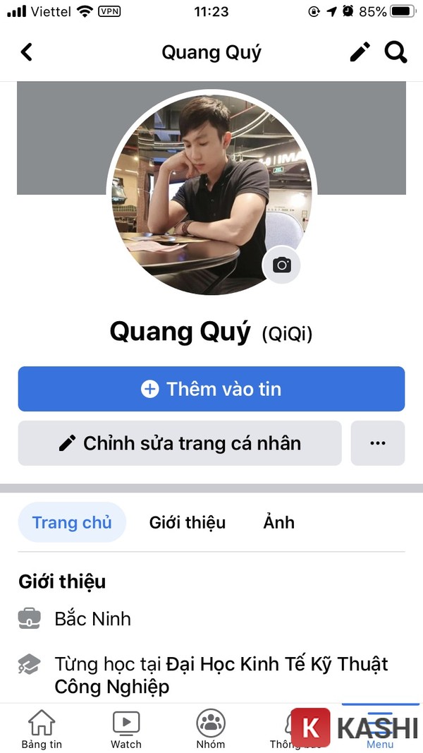 Nhấn vào biểu tượng ba chấm