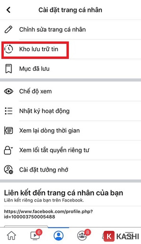 Mở kho lưu trữ tin trên Facebook