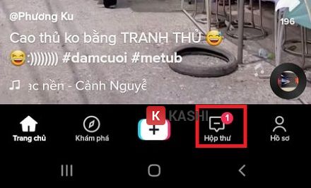 Mở Hộp thư trên TikTok