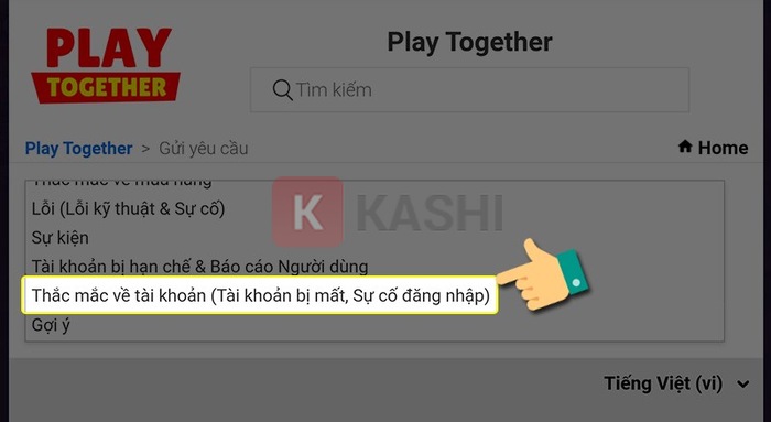 Chọn loại câu hỏi