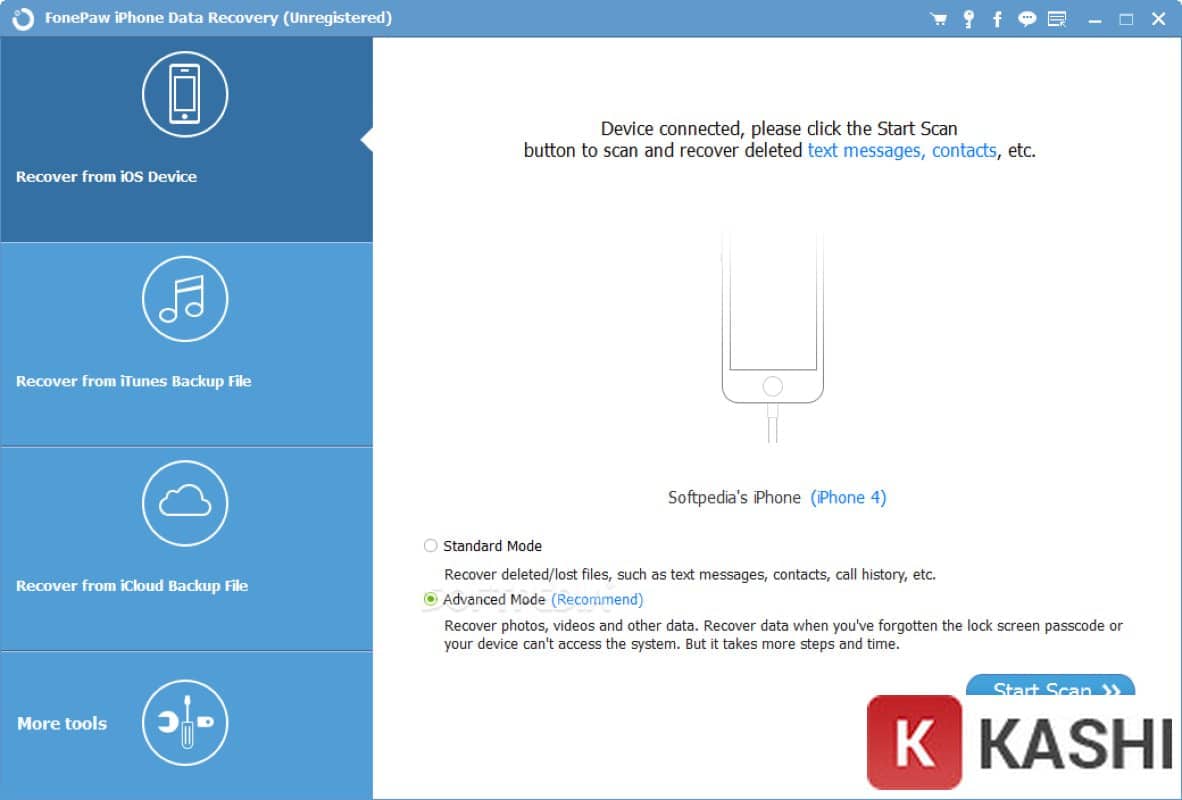 Cài đặt iPhone Data Recover
