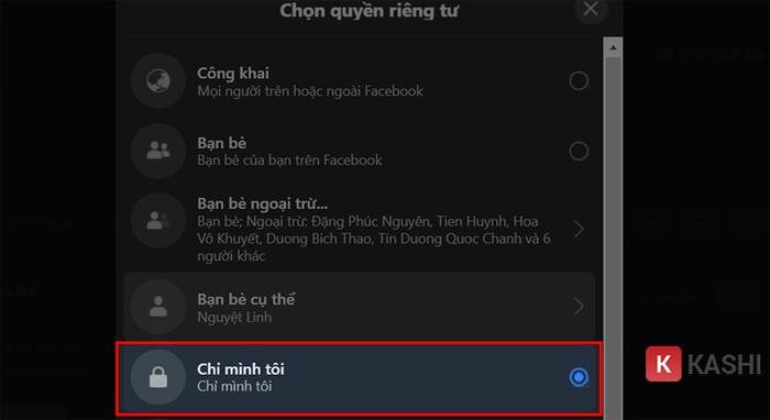 Mở ẩn danh sách bạn bè trên máy tính
