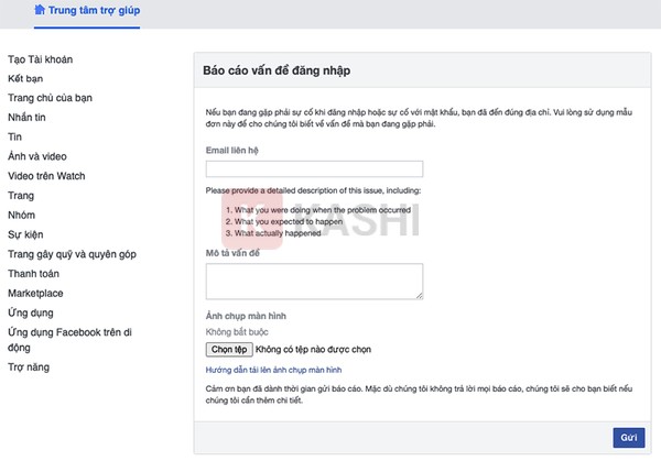 Mẫu kháng cáo tài khoản Facebook