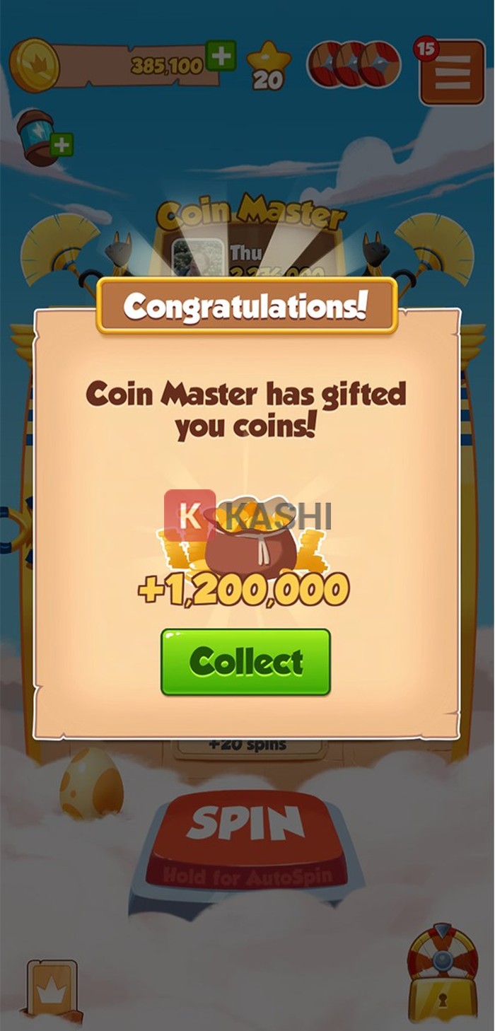 Đợi tải game và nhận thưởng Spin