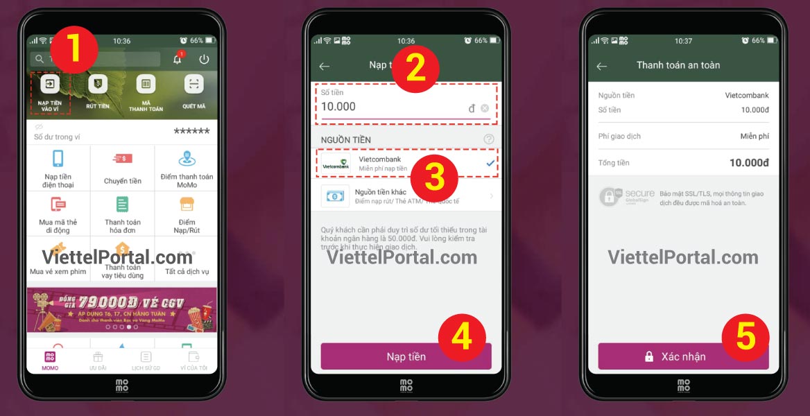 Nạp tiền vào ví Momo