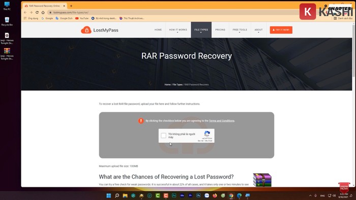 Truy cập LostMyPass