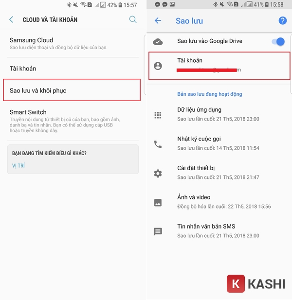 Cách sao lưu dữ liệu trên Android