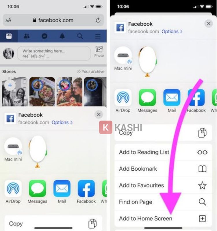 Thêm vào màn hình chính