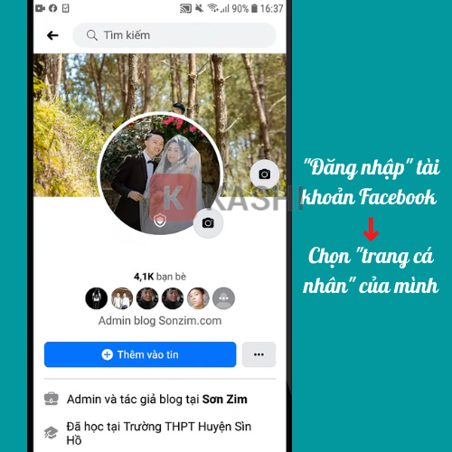 Truy cập trang cá nhân Facebook