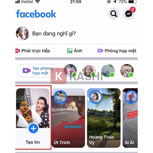 Tạo tin mới trên Facebook
