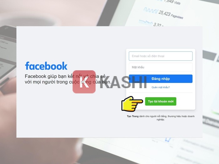 Chọn "Tạo tài khoản mới"