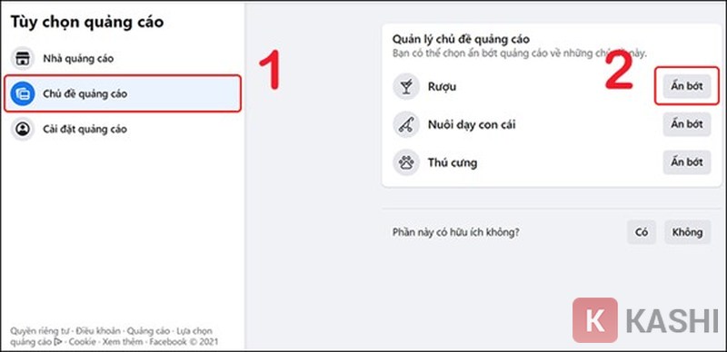 Chặn quảng cáo theo chủ đề