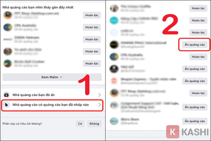 Ẩn quảng cáo đã click
