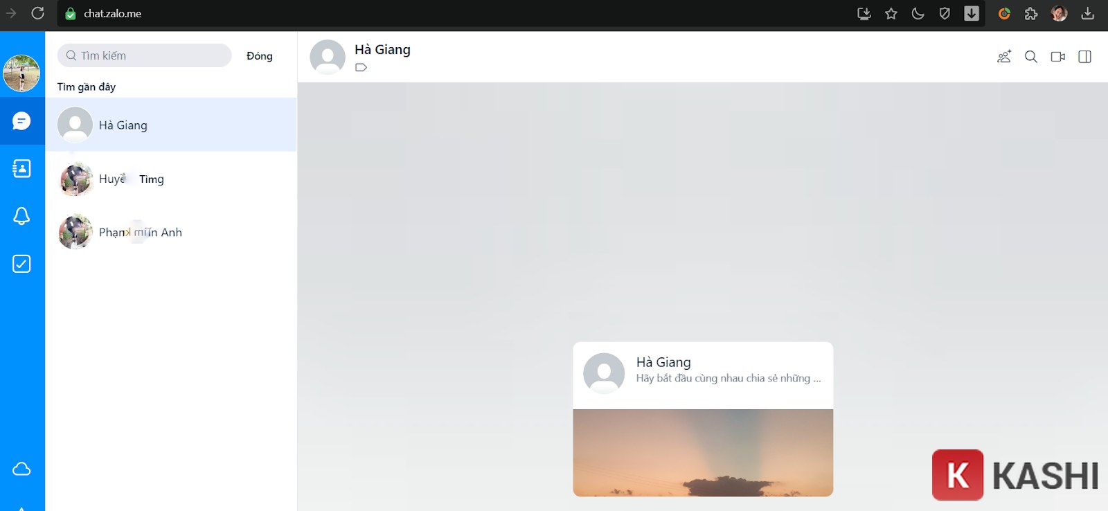 Tắt trạng thái online Zalo Web