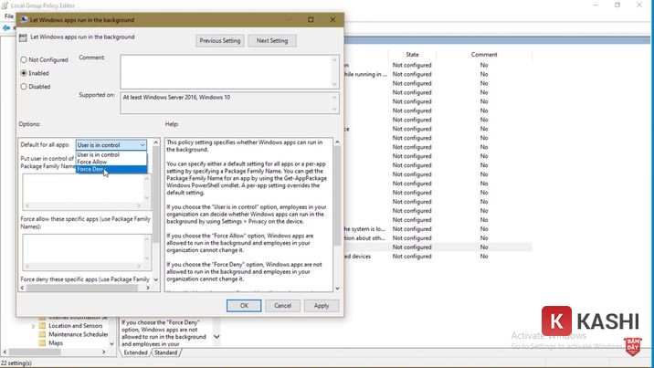 Cài đặt Force Deny