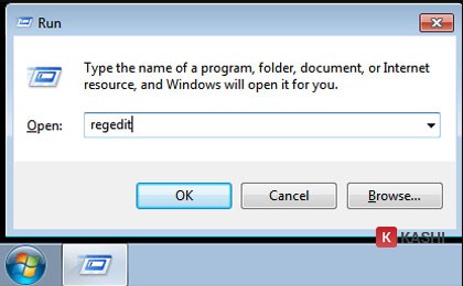 Nhập regedit