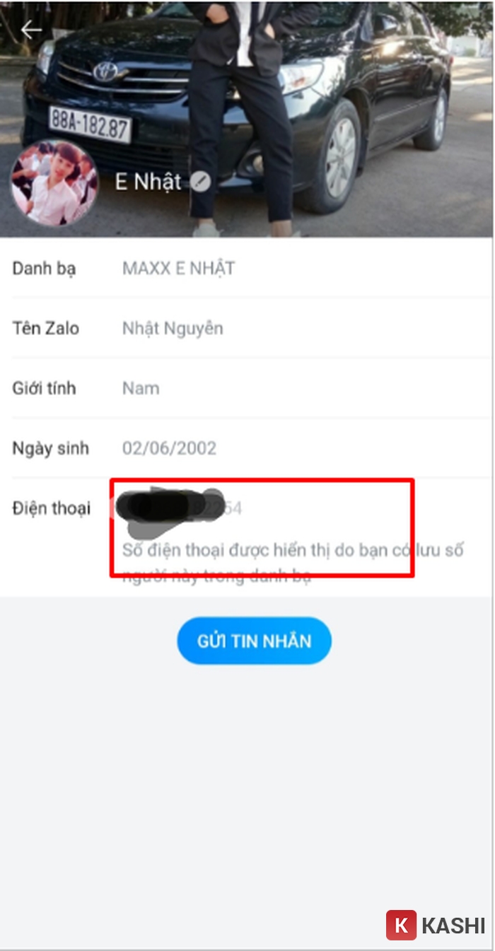Số lấy số điện thoại ở phần: Điện Thoại