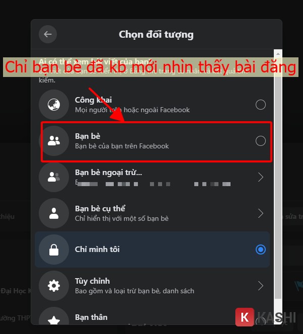 Không phải bạn bè trên Facebook