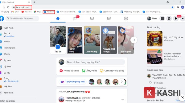 Mở ứng dụng Facebook