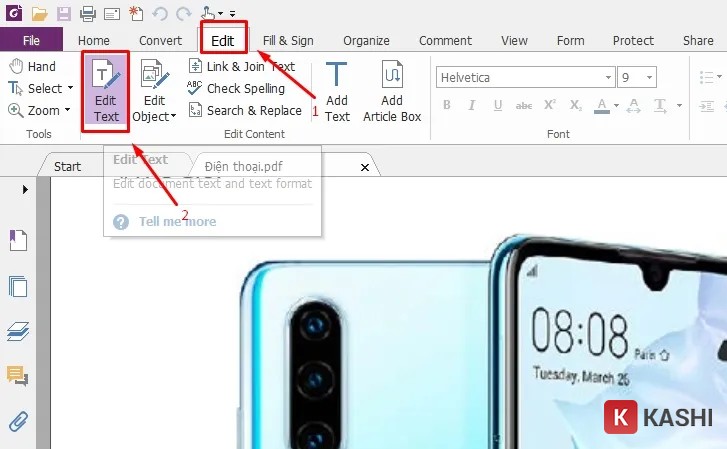 Cách Xóa Chữ Trong File PDF Đơn Giản và Hiệu Quả 2024 Chọn “Edit text”