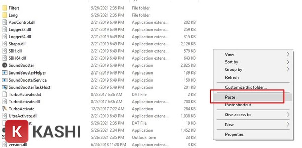 Paste file vừa copy vào thư mục cài đặt.