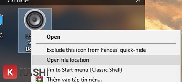 Sound Booster => Chọn mục "Open file location"