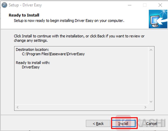 Cài đặt Driver Easy - Bước cài đặt