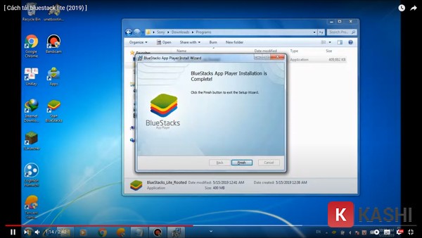 Hoàn tất cài đặt BlueStacks Lite