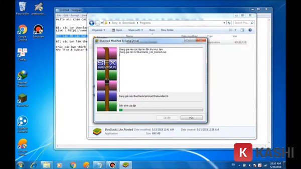 Giải nén BlueStacks Lite