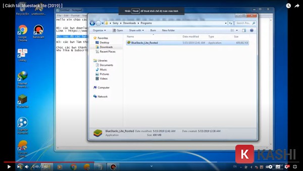 Cài đặt BlueStacks Lite