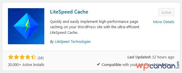 Cài đặt và kích hoạt plugin LiteSpeed Cache