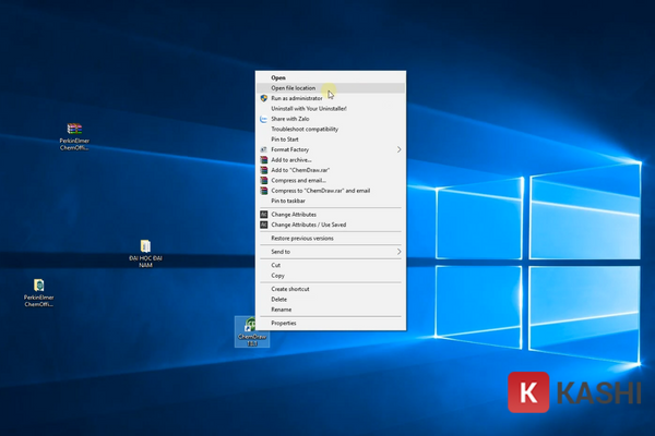Mở vị trí file ChemDraw