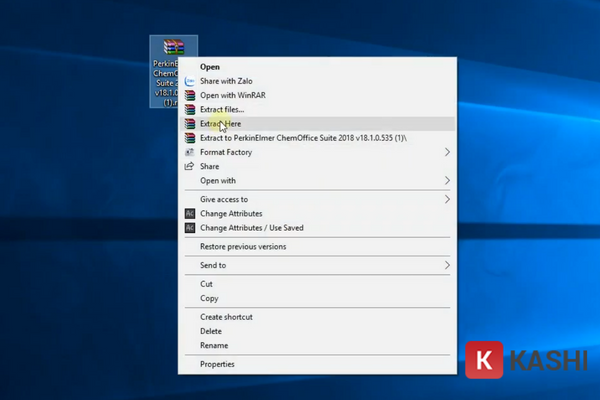 Giải nén file cài đặt