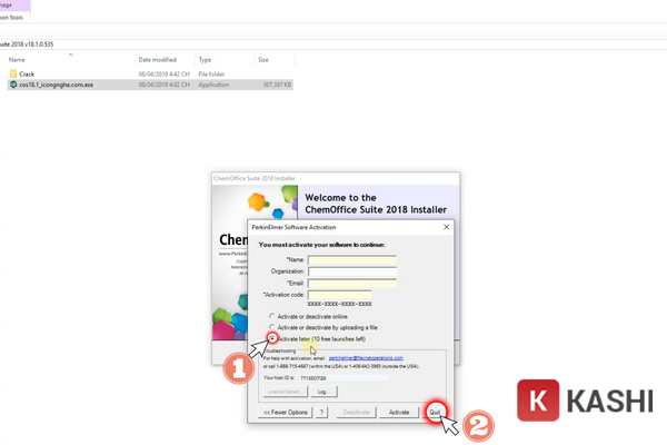 Kích hoạt ChemDraw