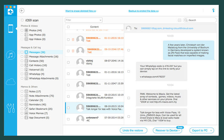 Khôi phục tin nhắn
