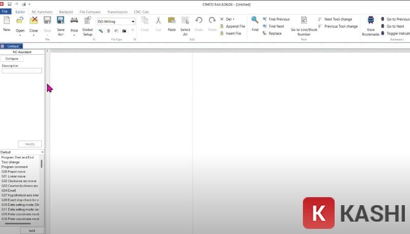 Giao diện phần mềm CIMCO Edit V8