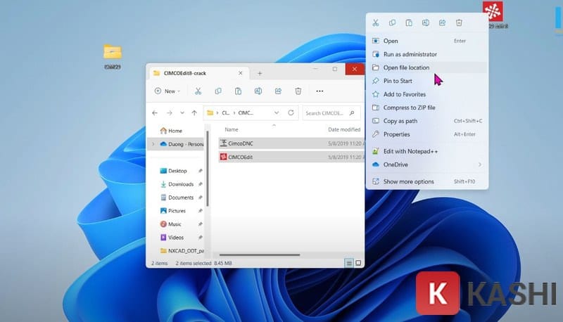 Mở thư mục cài đặt