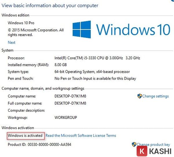 Kích hoạt Windows 10