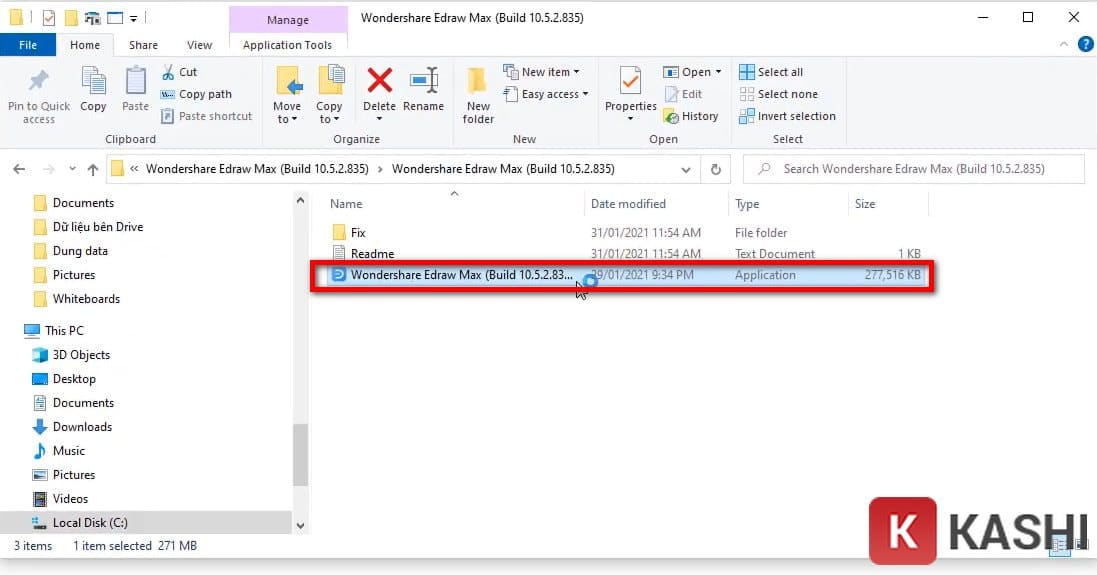 Chạy file cài đặt EdrawMax