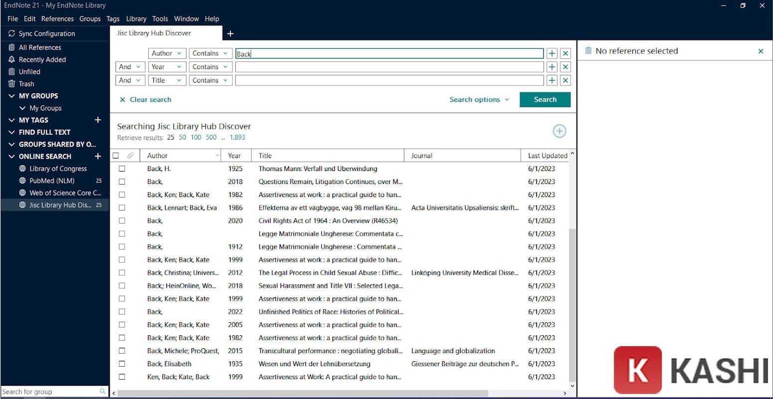 Cấu hình cài đặt EndNote 21