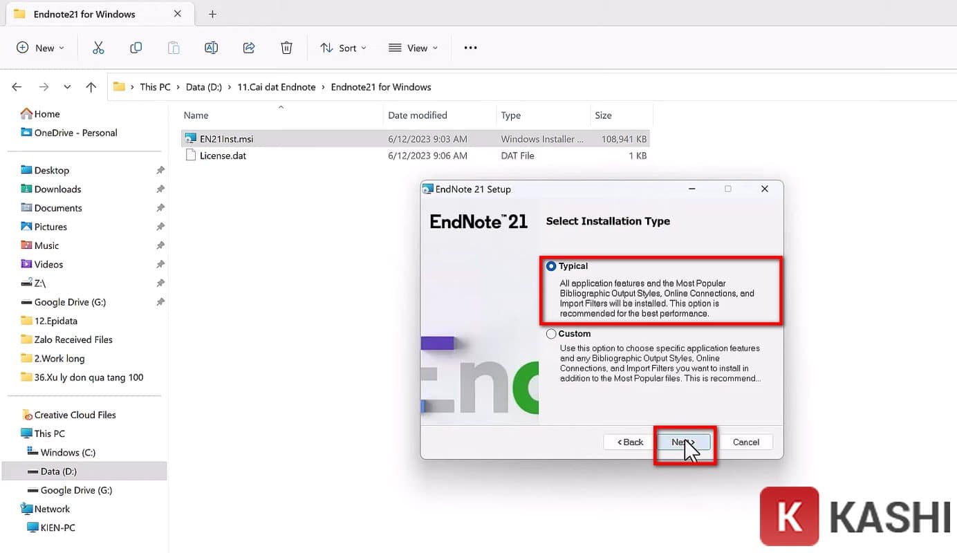 Cài đặt EndNote 21