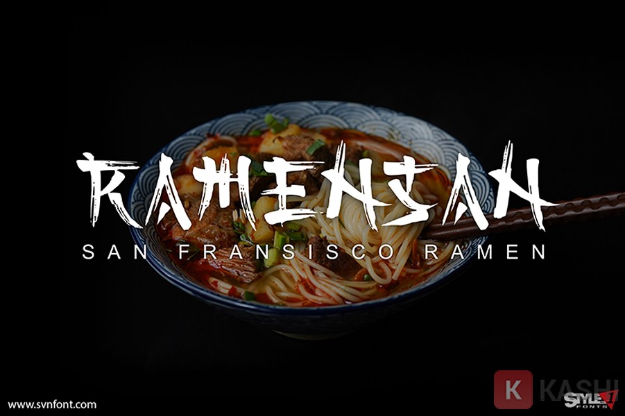 Font Kashima cho logo và banner