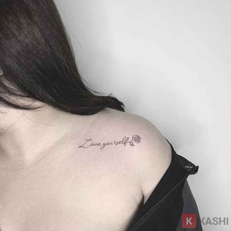 Font November script font khi xăm trên da