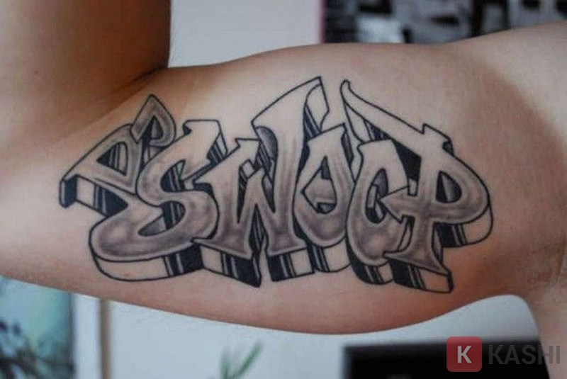 hình xăm theo phong cách graffiti