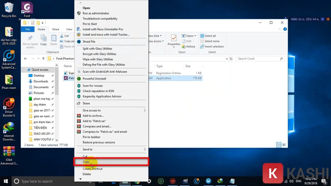 Sao chép file Patch