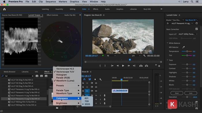 Giao diện làm việc của Adobe Premiere Pro 2022