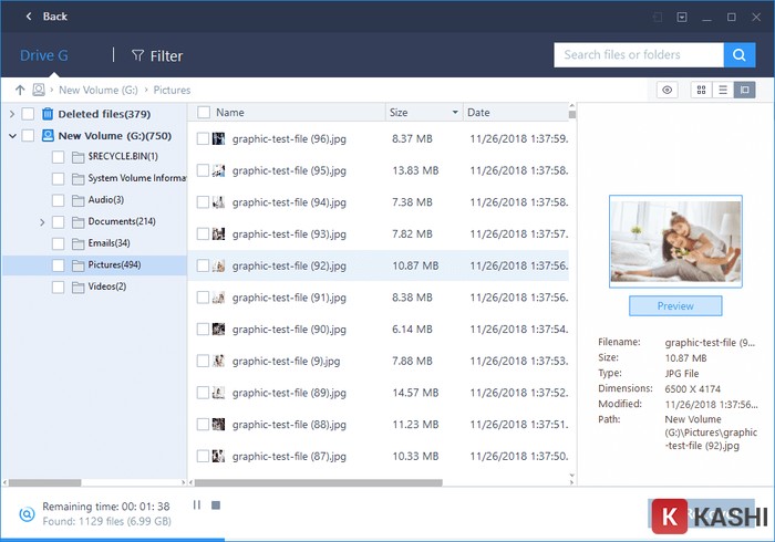 Giao diện EaseUS Data Recovery Wizard