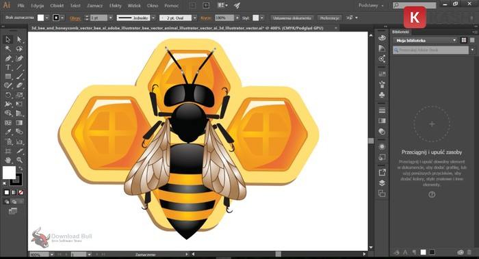 Giao diện làm việc của Adobe Illustrator 2019
